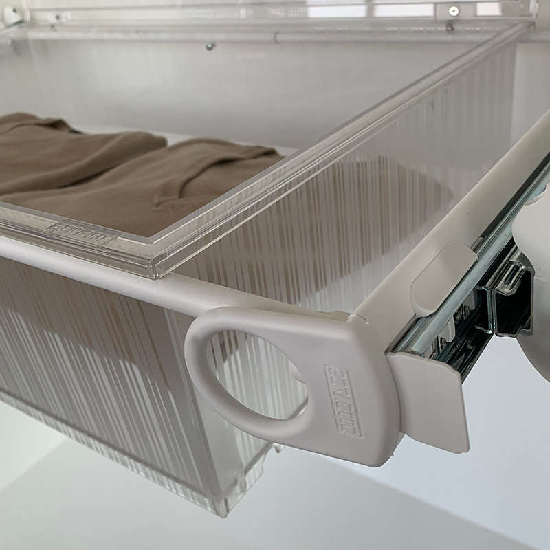 Roomy drawer box - white - white - transparent polycarbonate 5